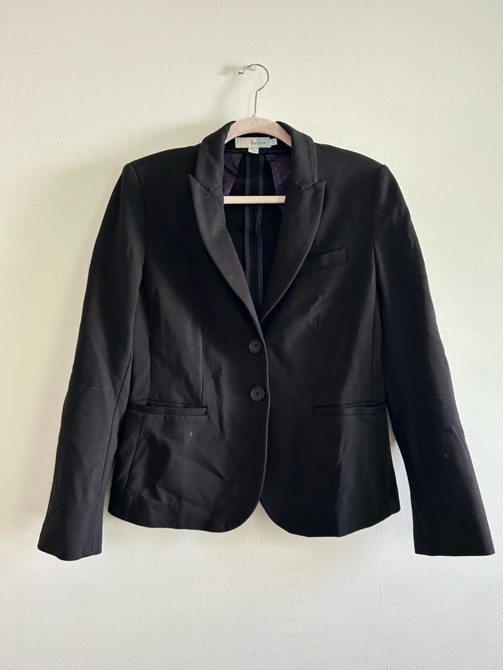 Boden Black Women's Two-Button Blazer